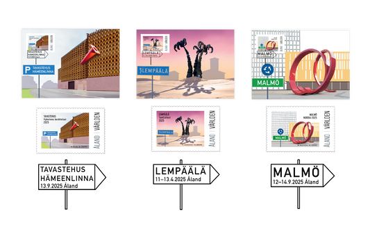 Träffa Åland Post Frimärken på årets frimärksmässor – utställningsserie visar offentlig konst
