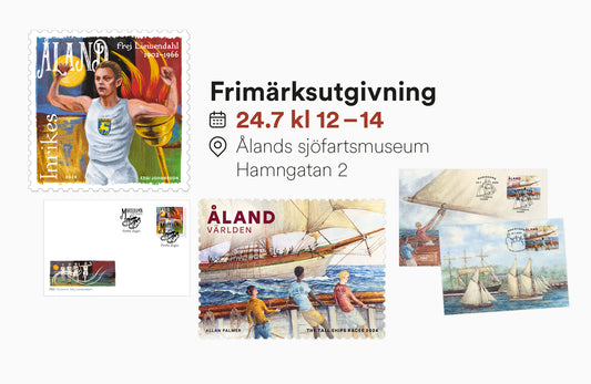 Välkommen på frimärksutgivning 24 juli till Ålands sjöfartsmuseum