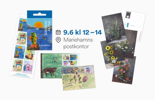 Frimärksutgivning på Ålands självstyrelsedag 9 juni