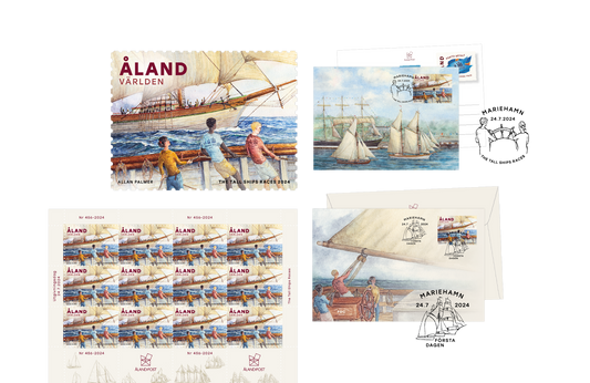 Frimärke firar världens största regatta för segelfartyg – The Tall Ships Races besöker Åland