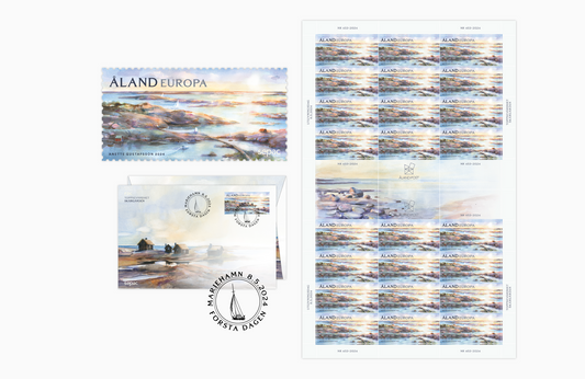 Ålands skärgård fångad på frimärke