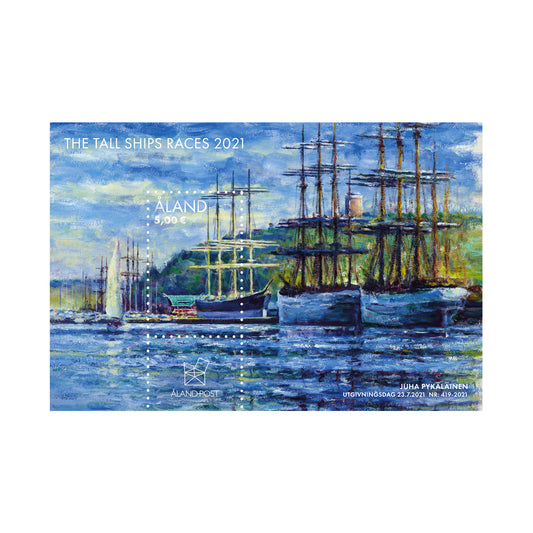 Åland Post Frimärken besöker konstnären Juha Pykäläinen