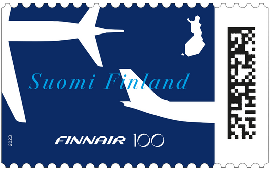 Finnair 100 år -ostämplat