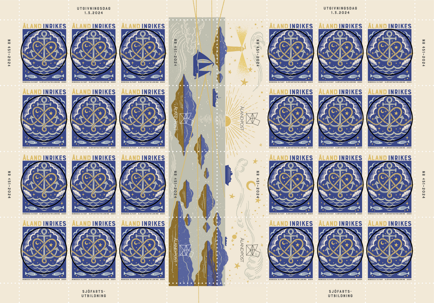 Seemännische Ausbildung -gestempelt