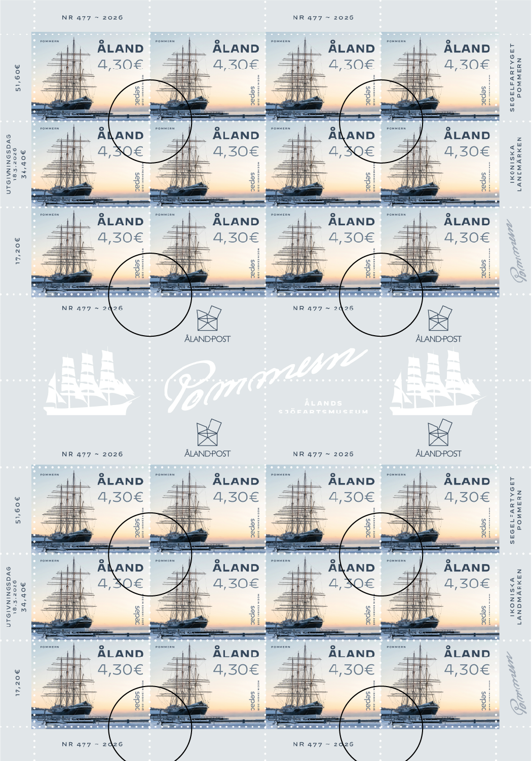 Sepac 2026, ikoniska landmärken – stämplat