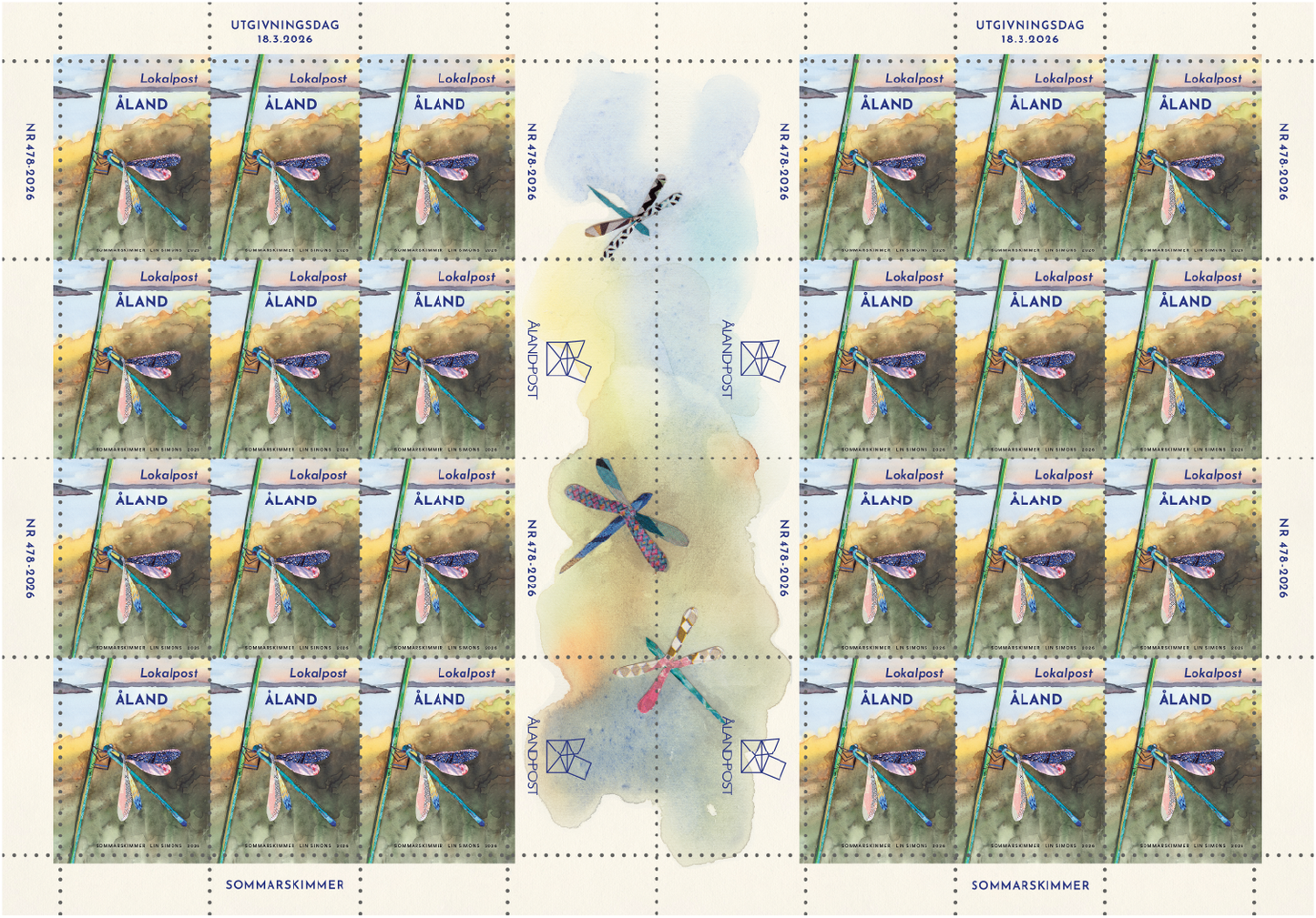 Sommarskimmer – ostämplat