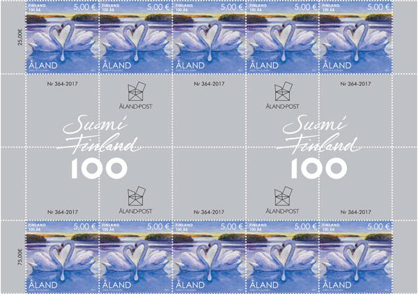 Finland 100 år -ostämplat