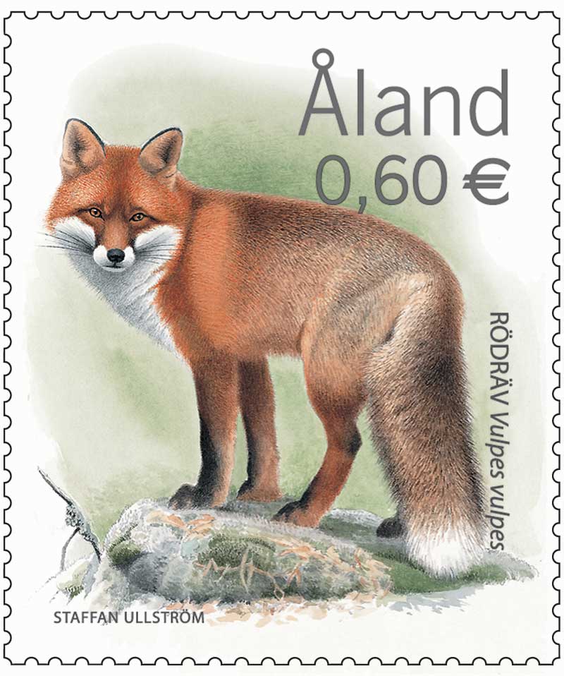 Rödräv -ostämplat