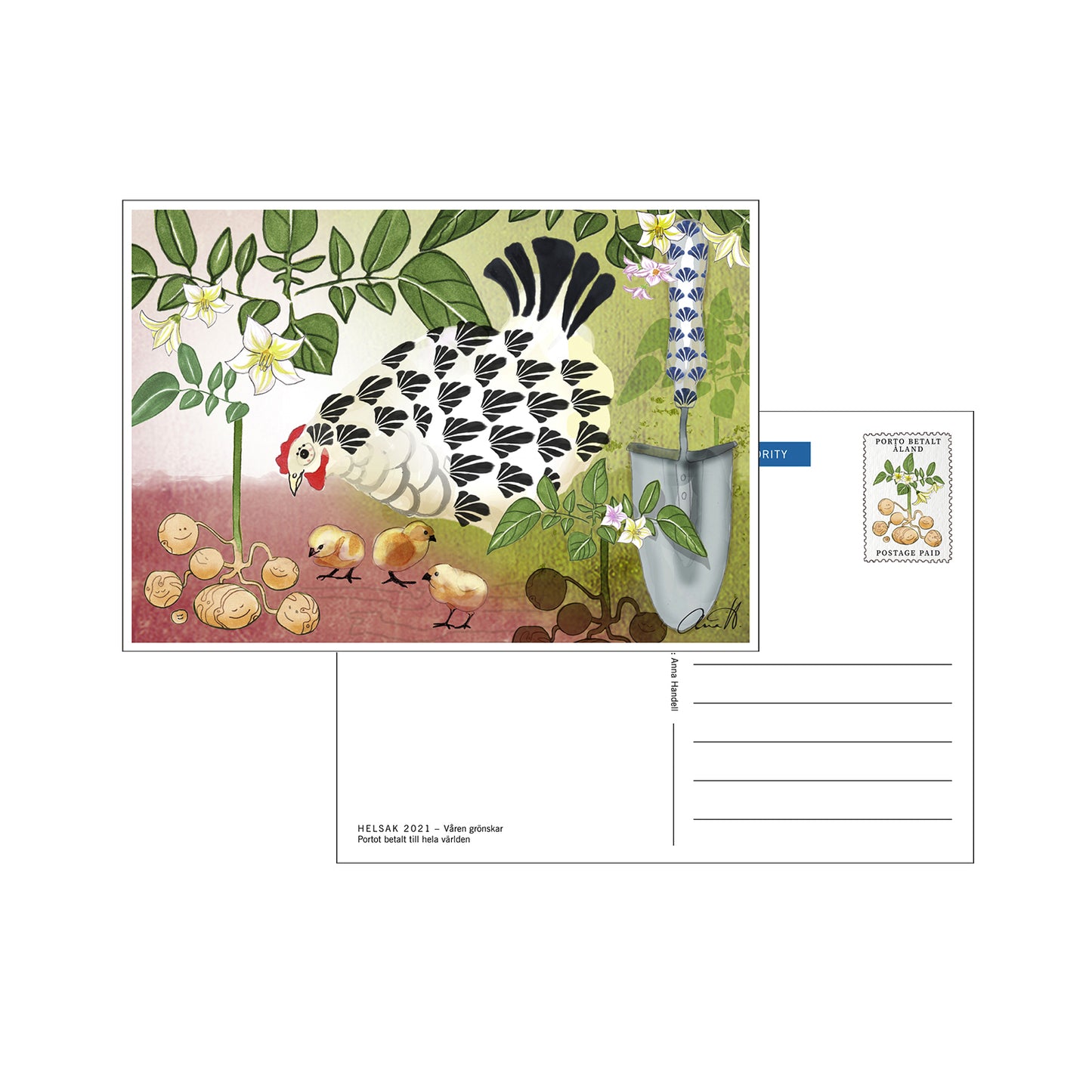 Spring verdure, 4 cards -mint