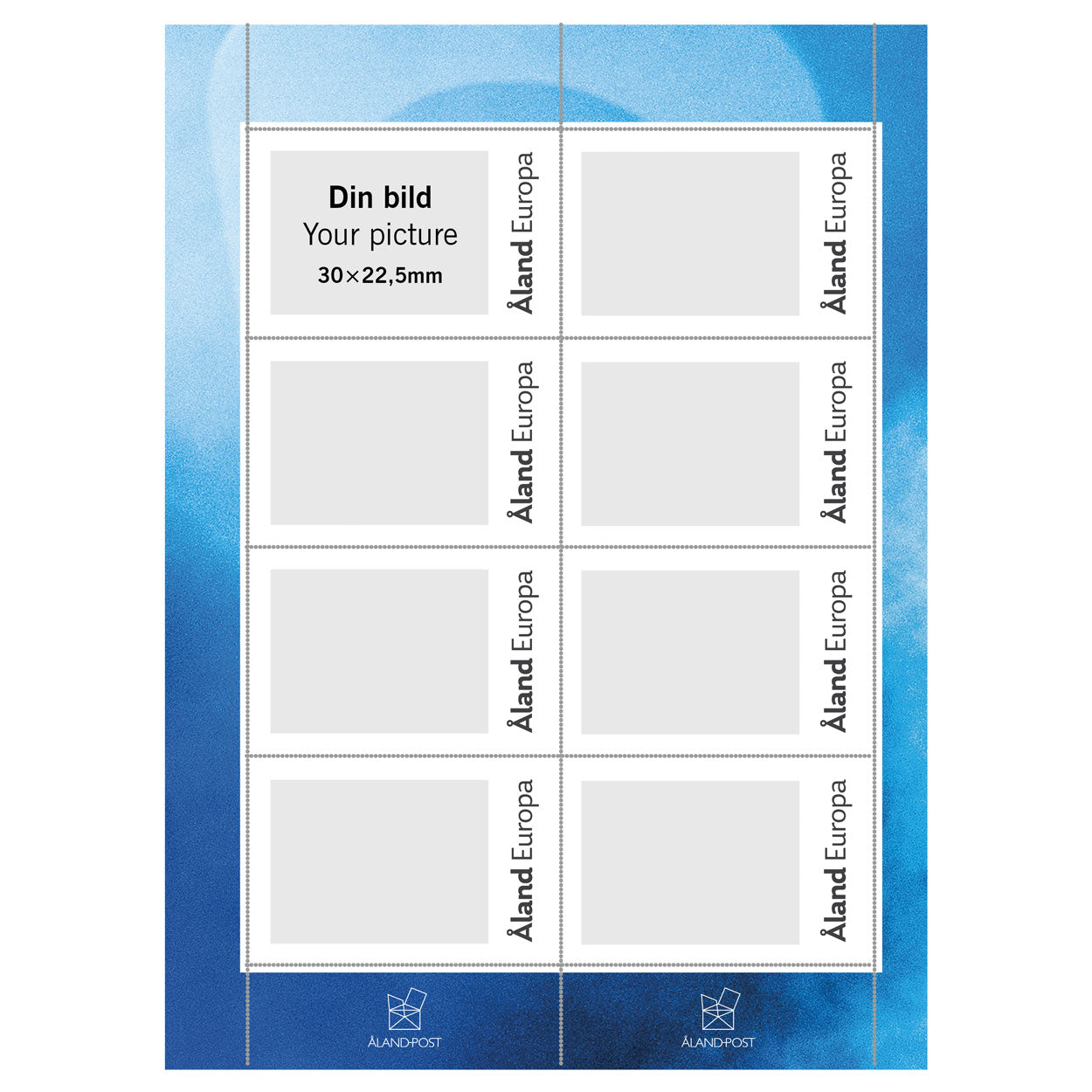 Gör egna frimärken, porto Europa