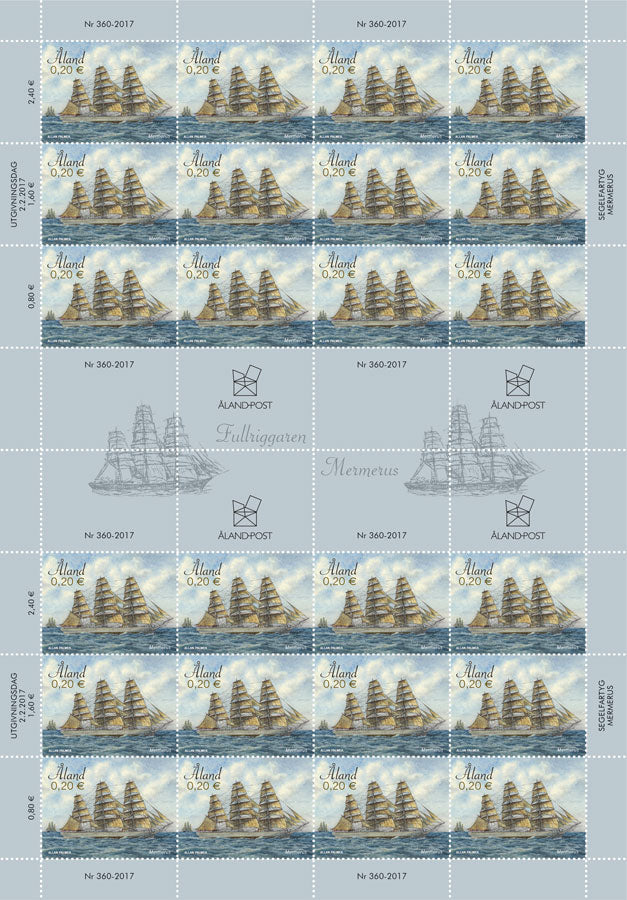 Segelfartyg, Mermerus - ostämplat