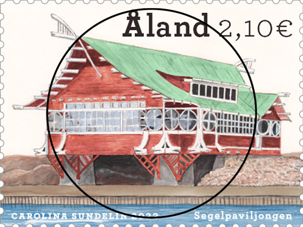 Der Segelpavillon -gestempelt