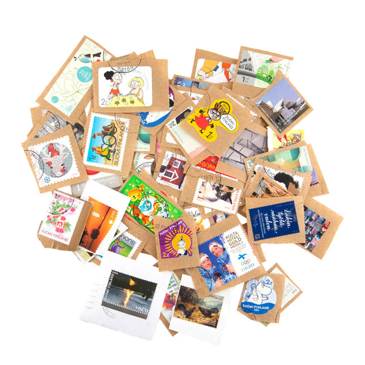 Briefmarkenausschnitte Finnland, 20 Gramm