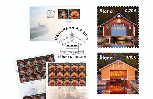 boathouses stamps, fdc and cancel 2026 