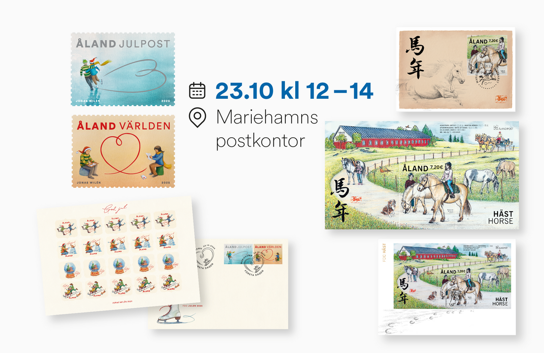 Årets sista frimärksutgivning 23 oktober med konstnärssignering