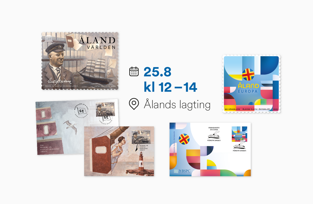 Välkommen till Ålands lagting på frimärksutgivning & signering 25 augusti