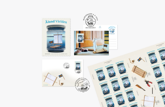 Fotografen Christoffer Relander utforskar barndomsminne på frimärke från Åland