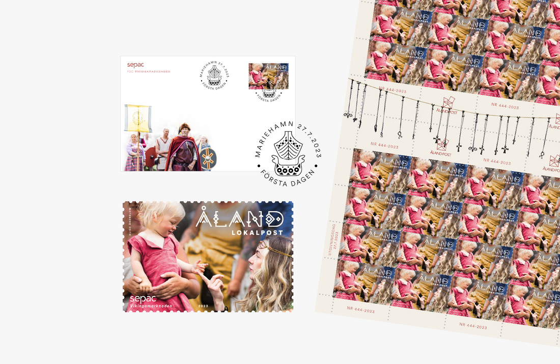Årets Sepac-frimärke hyllar Vikingamarknaden på Åland