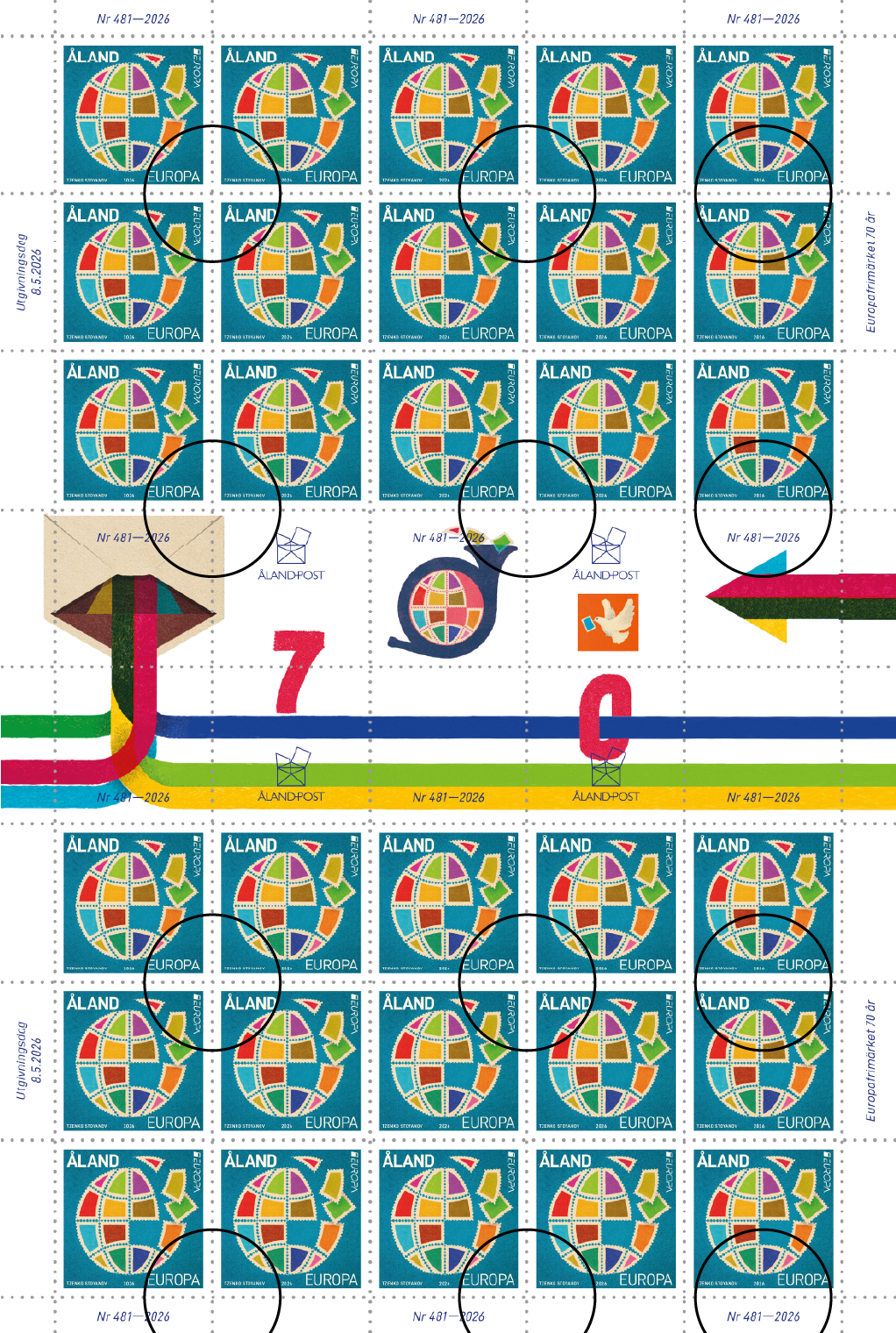 Europa 2026, 70 Jahre Europabriefmarke  II – gestempelt