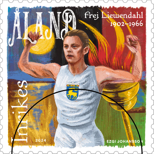 Olympionike Frej Liewendahl – gestempelt