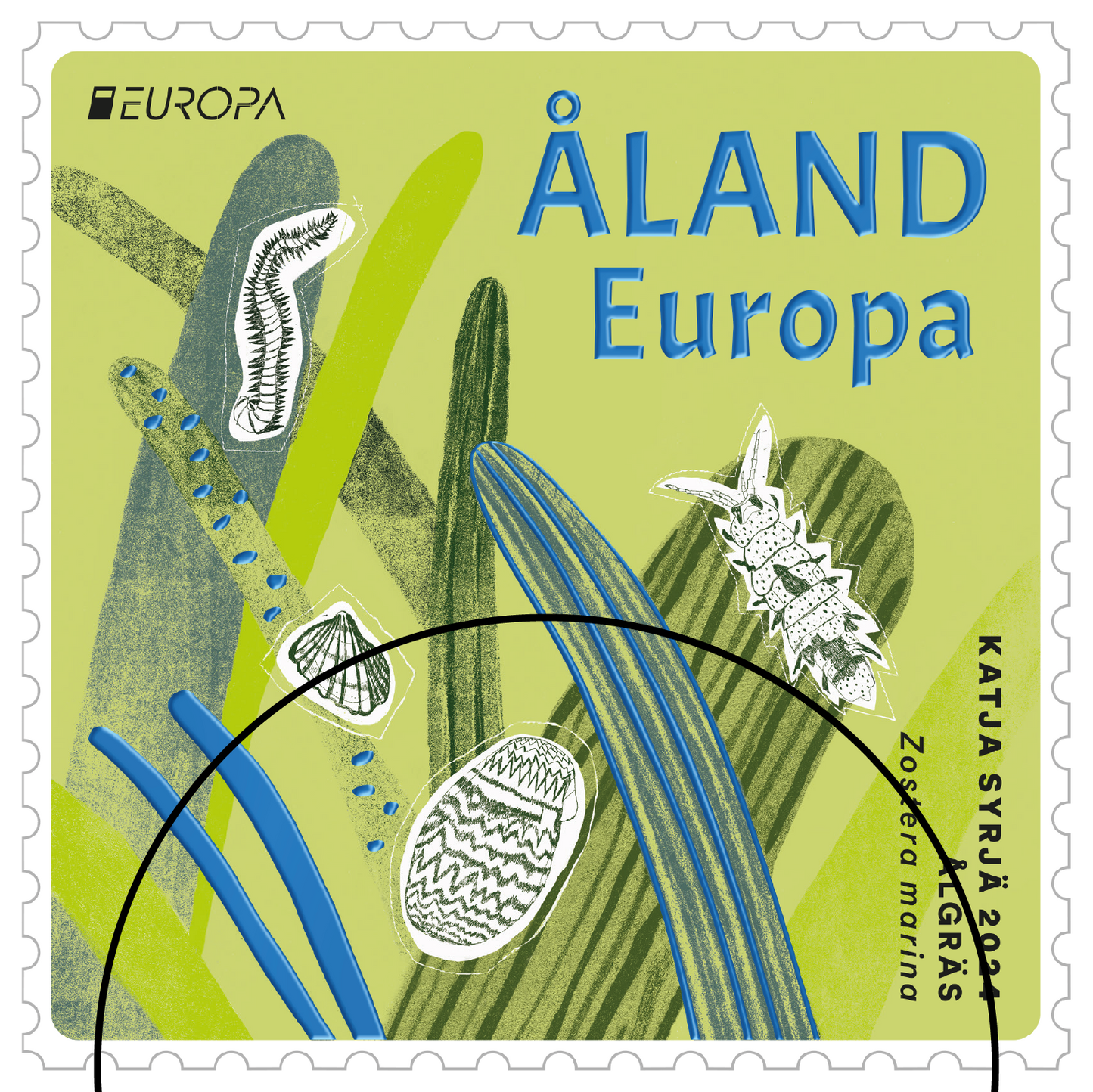 Europa 2024, undervattensflora & -fauna – stämplat