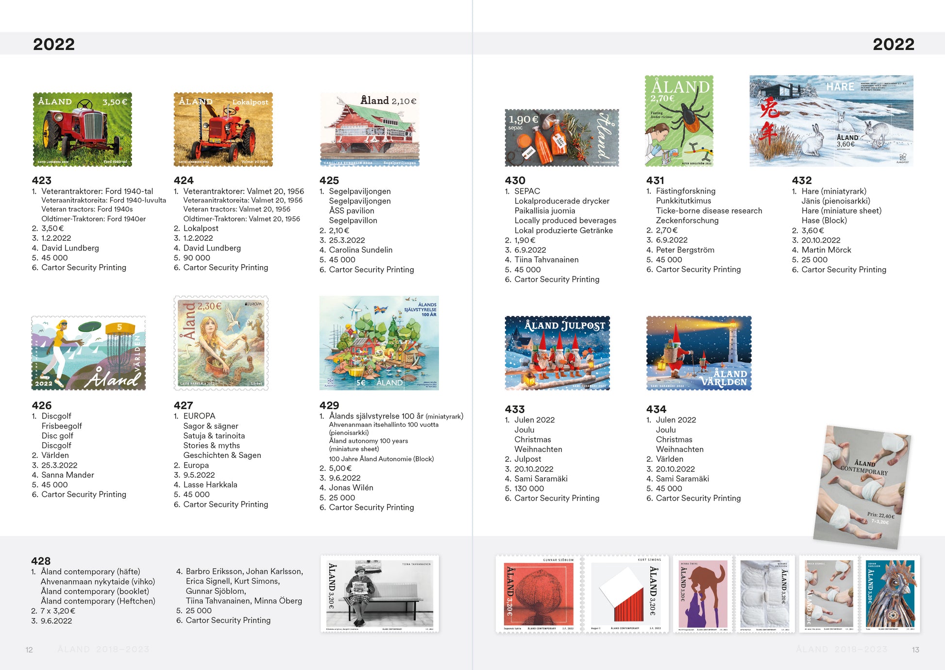 Stamp & product catalogue 20182023 Åland Stamps