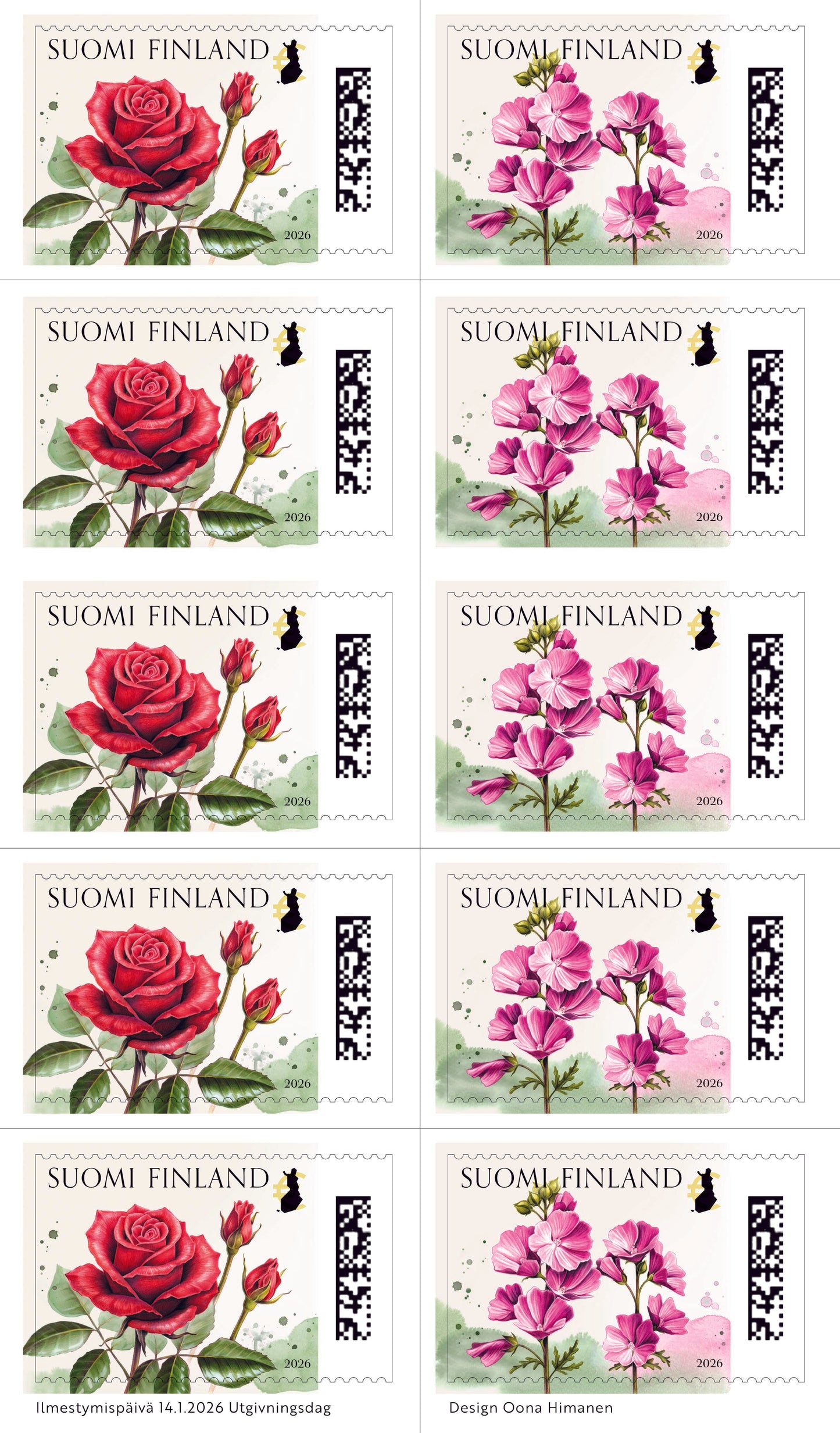 Floral greetings – mint