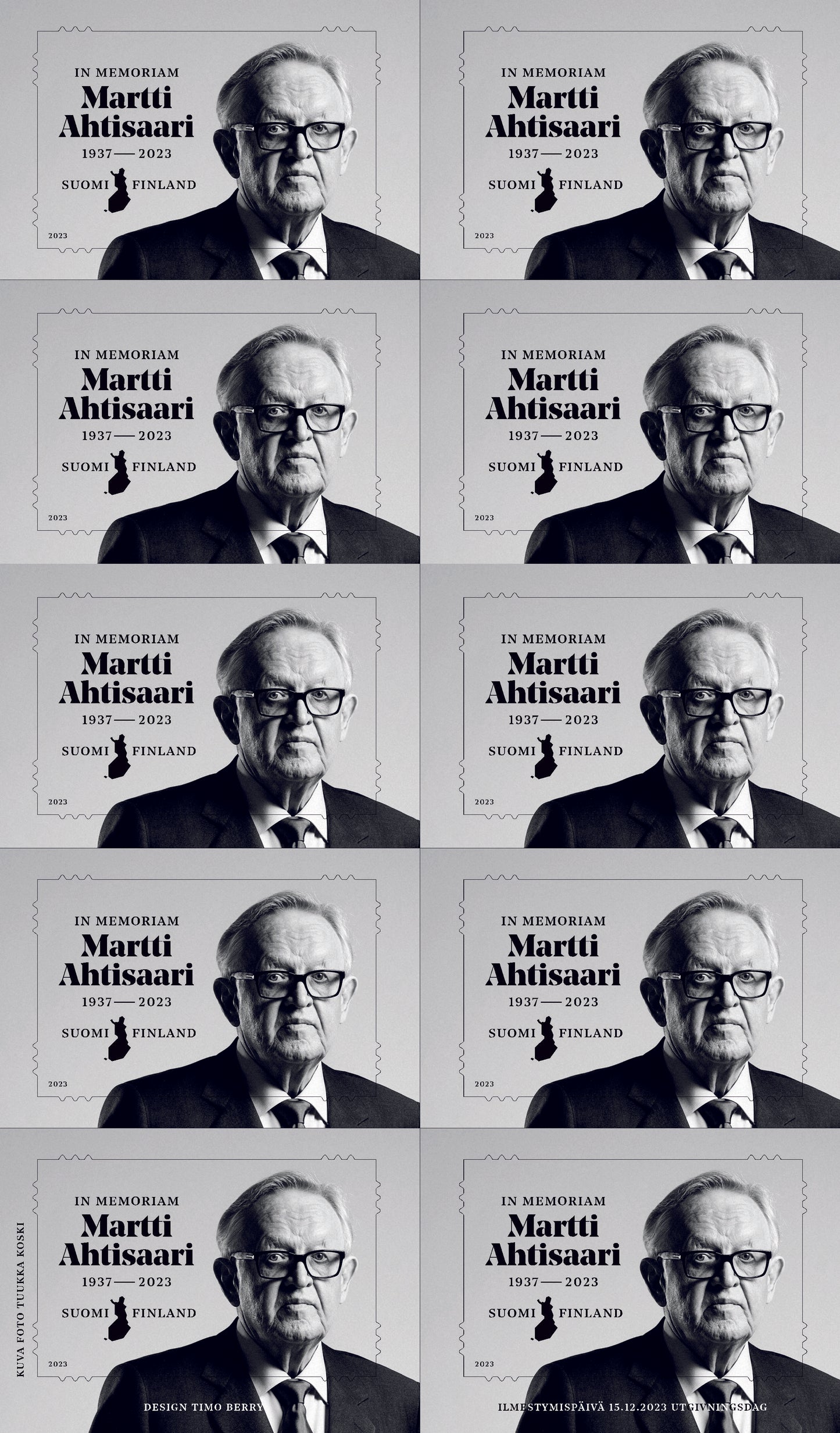 Martti Ahtisaari -gestempelt