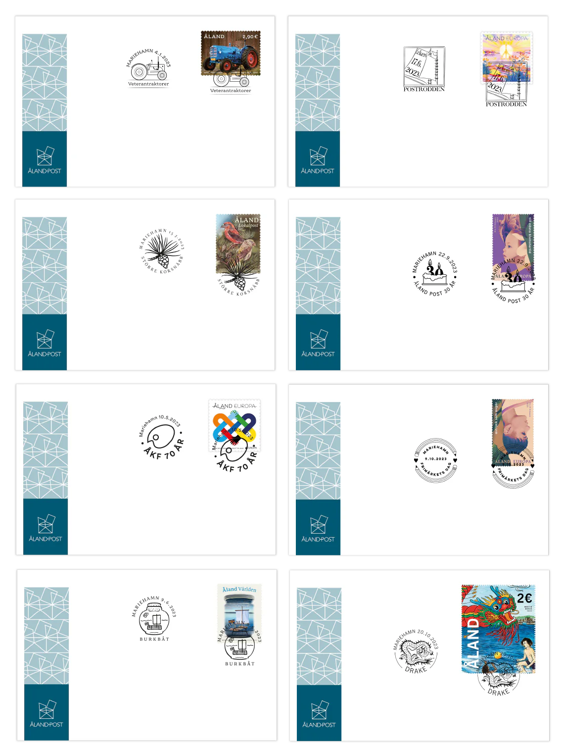 Abonnemang, specialstämplar förpackning