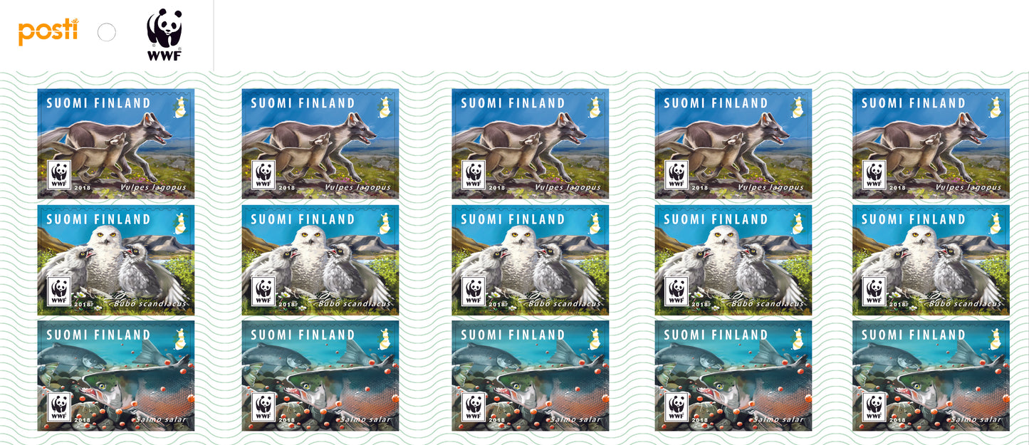Endangered animals II, WWF -mint