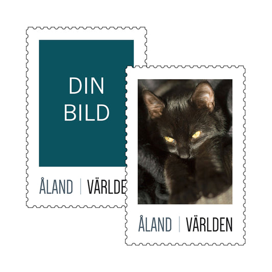 Create your own stamps, postage "Världen"