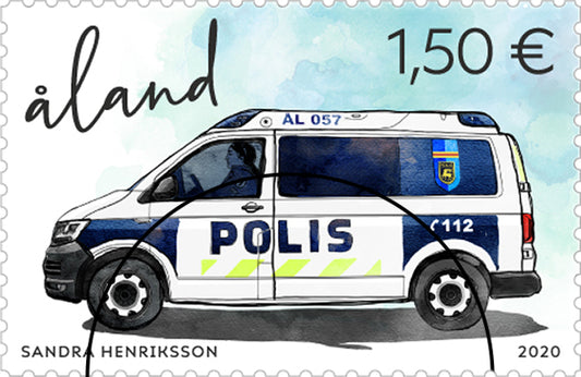 Die åländische Polizei - gestempelt