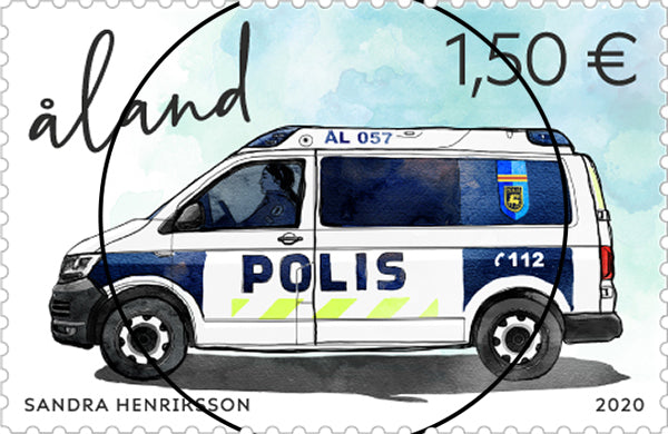 Die åländische Polizei - gestempelt