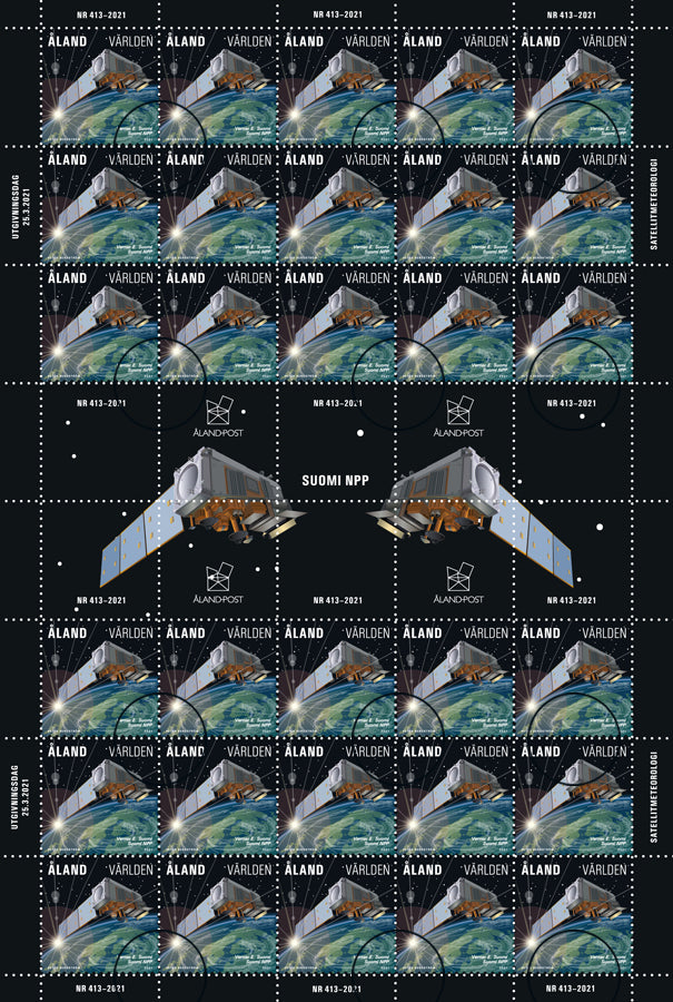 Satellitenmeteorologie -gestempelt