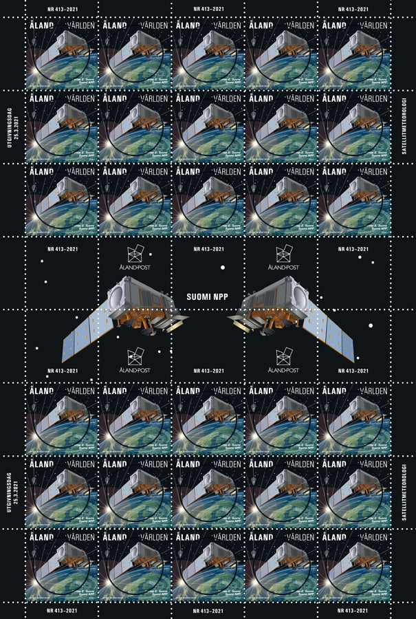 Satellitenmeteorologie -gestempelt