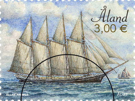 Segelfartyg, Atlas - stämplat