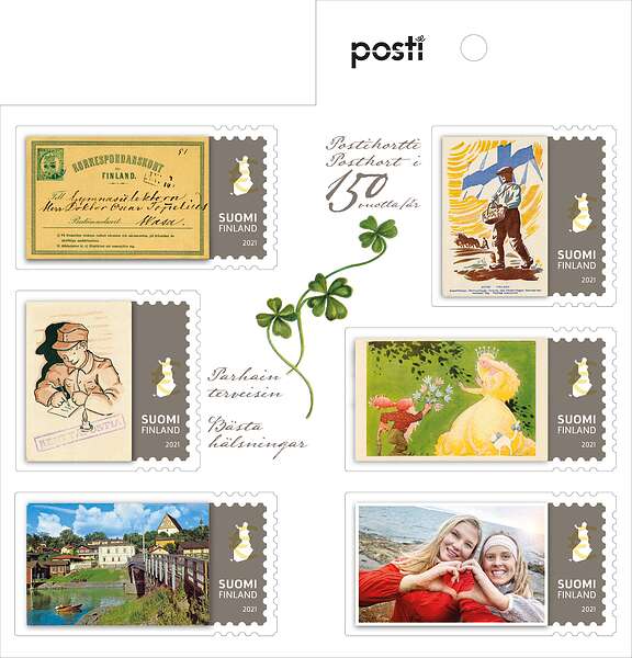 150 Jahre Postkarte -gestempelt